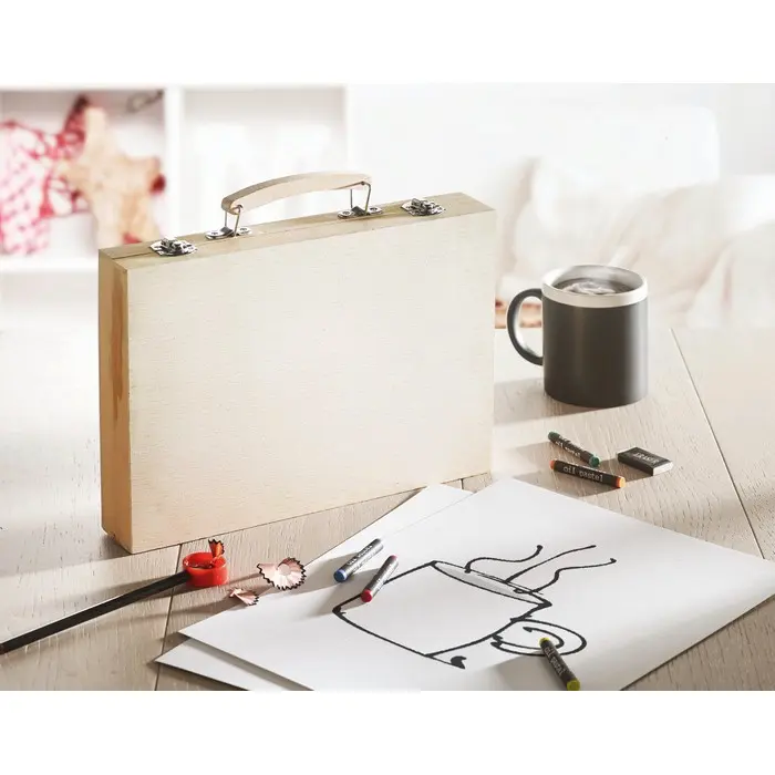 Set pinturas en caja de madera Madera - Wehu miniatura 4