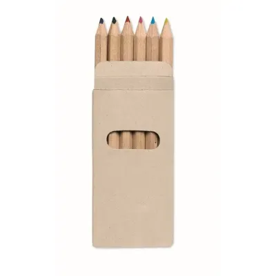 6 lápices de colores en caja Madera - Xuva