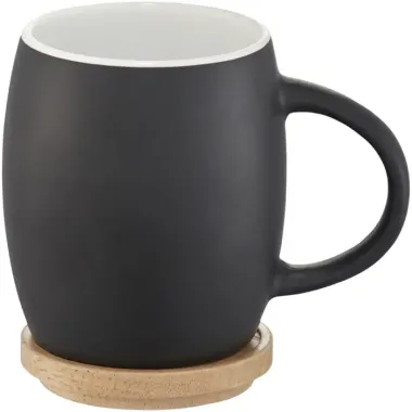 Taza de cerámica de 400 ml con base de madera Cerámica - Weye