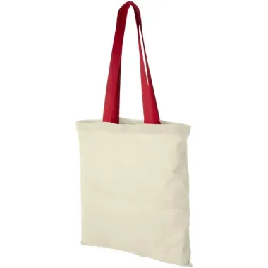 Bolsa Tote de algodón 100 g/m² con asas largas contrastadas Algodón, 100 g/m2 - Guwe