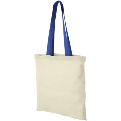 Bolsa Tote de algodón 100 g/m² con asas largas contrastadas Algodón, 100 g/m2 - Guwe