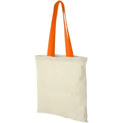 Bolsa Tote de algodón 100 g/m² con asas largas contrastadas Algodón, 100 g/m2 - Guwe