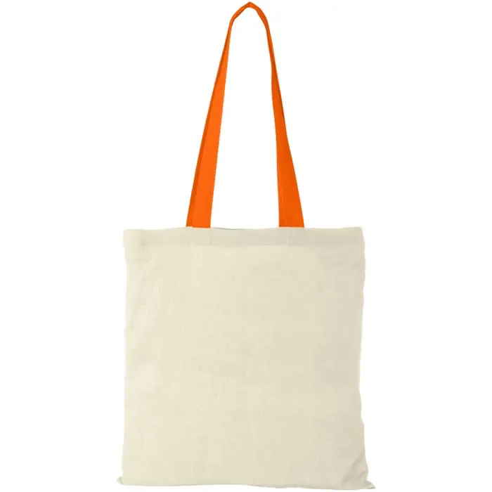 Bolsa Tote de algodón 100 g/m² con asas largas contrastadas Algodón, 100 g/m2 - Guwe miniatura 2