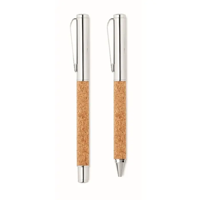 Set bolígrafo y roller corcho Multimaterial - Zahu miniatura 3