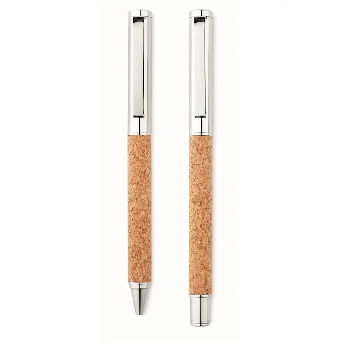 Set bolígrafo y roller corcho Multimaterial - Zahu miniatura 6