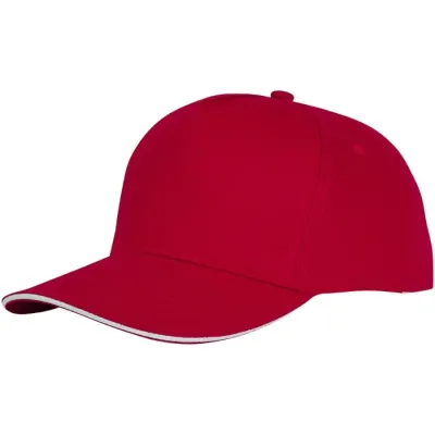 Gorra de 5 paneles con ribete Sarga de algodón Algodón, 175 g/m2 - Qoce
