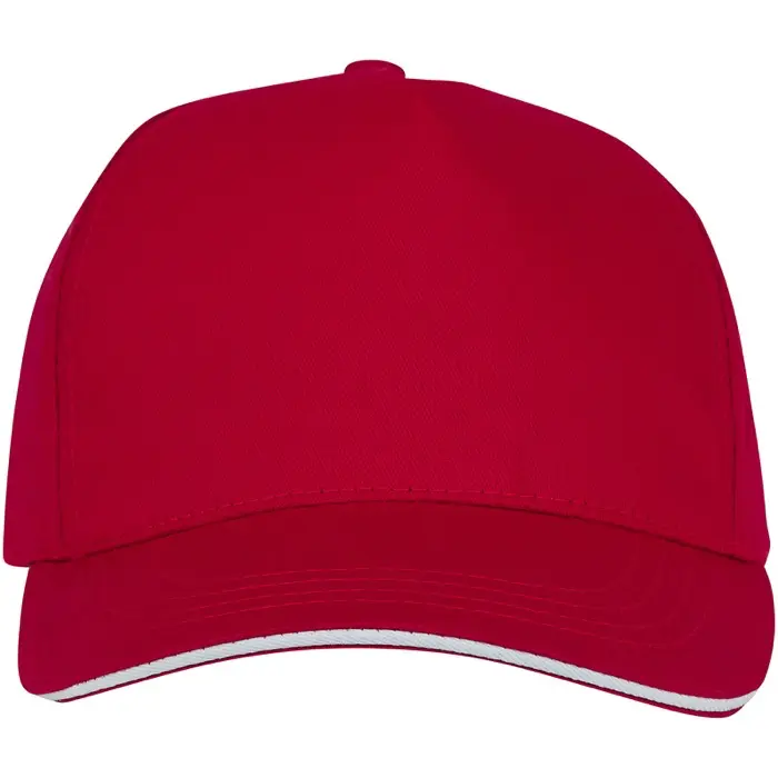 Gorra de 5 paneles con ribete Sarga de algodón Algodón, 175 g/m2 - Qoce miniatura 2