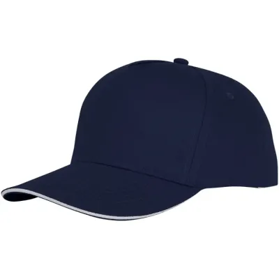 Gorra de 5 paneles con ribete Sarga de algodón Algodón, 175 g/m2 - Qoce