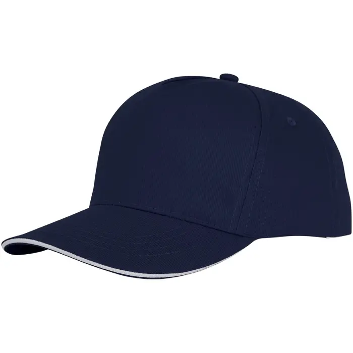 Gorra de 5 paneles con ribete Sarga de algodón Algodón, 175 g/m2 - Qoce miniatura 1