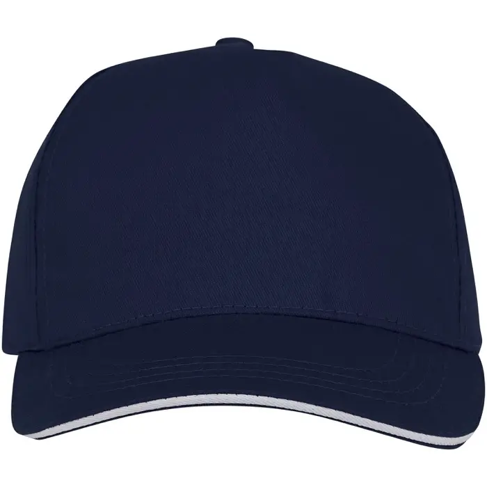 Gorra de 5 paneles con ribete Sarga de algodón Algodón, 175 g/m2 - Qoce miniatura 2