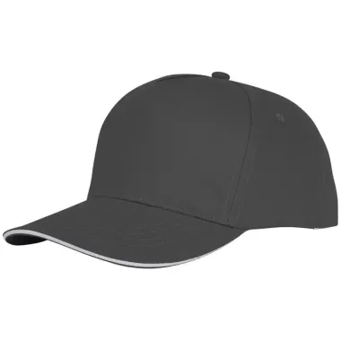 Gorra de 5 paneles con ribete Sarga de algodón Algodón, 175 g/m2 - Qoce