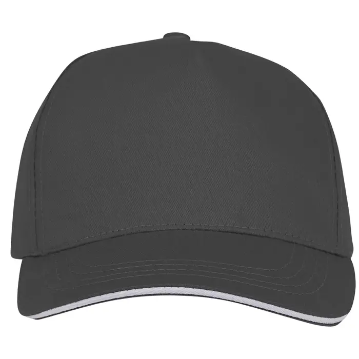 Gorra de 5 paneles con ribete Sarga de algodón Algodón, 175 g/m2 - Qoce miniatura 2