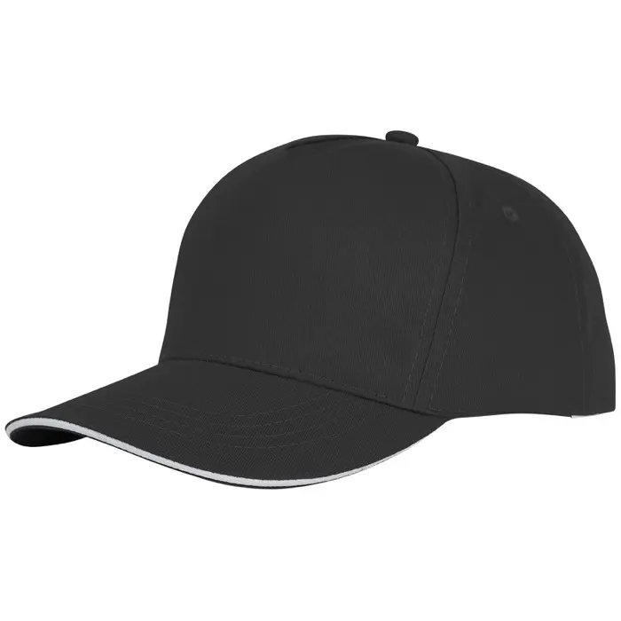 Gorra de 5 paneles con ribete Sarga de algodón Algodón, 175 g/m2 - Qoce miniatura 1