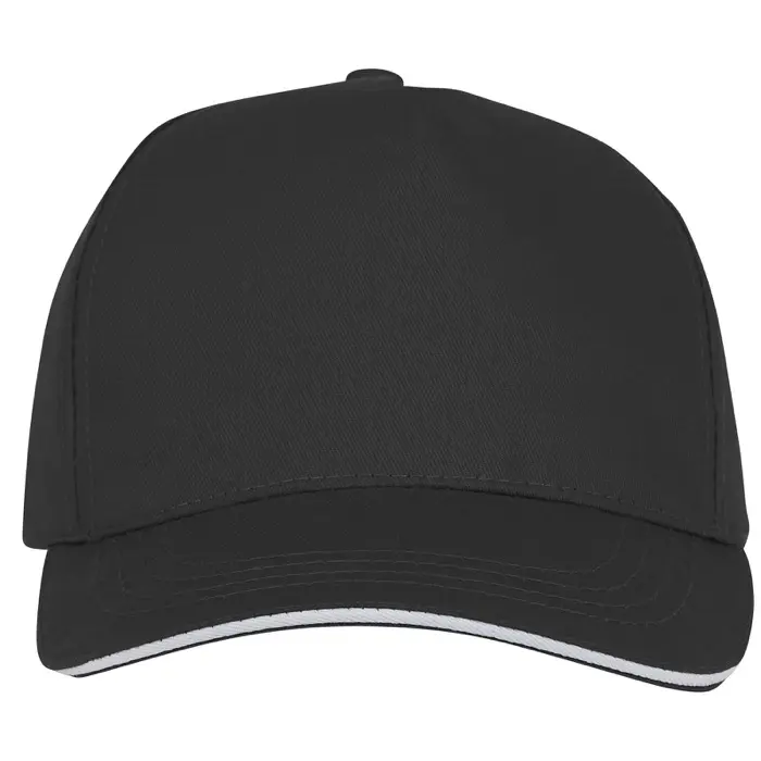 Gorra de 5 paneles con ribete Sarga de algodón Algodón, 175 g/m2 - Qoce miniatura 2