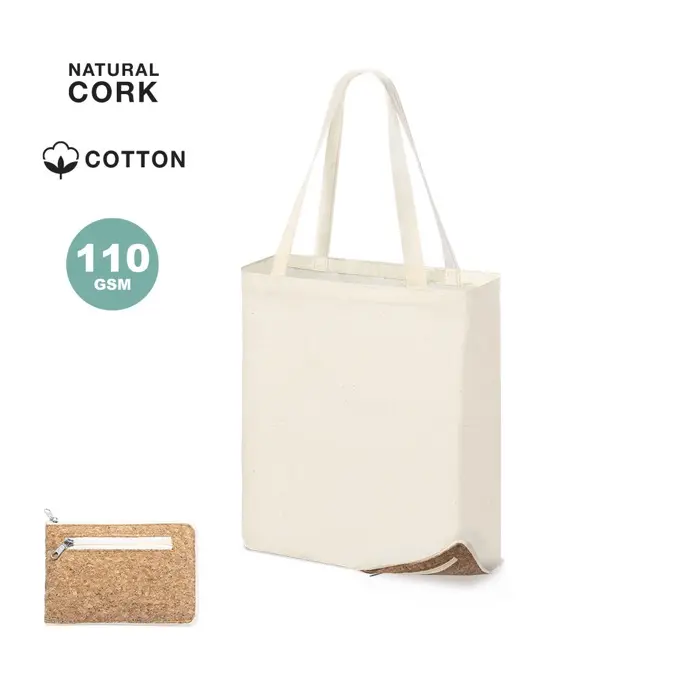 Bolsa Plegable 100% Algodón 110 g/ m2/ Corcho - Hesu miniatura 2
