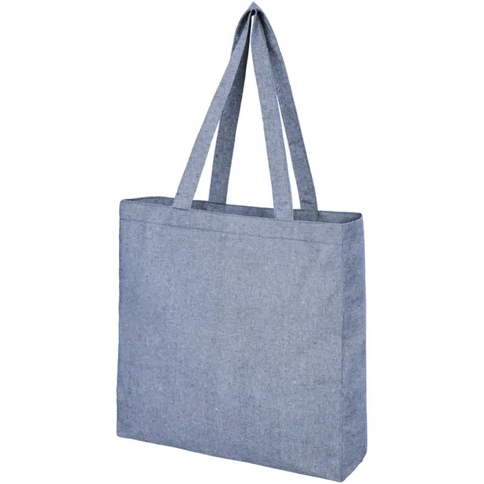 Bolsa Tote de algodón reciclado de 210 g/m² con refuerzos Algodón reciclado Poliéster reciclado, 210 g/m2 - Igim miniatura 1