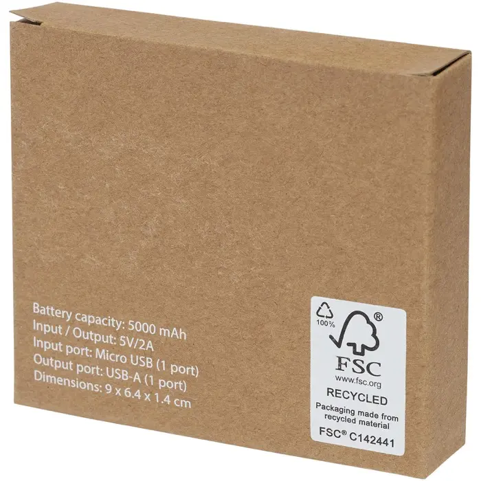 Batería externa de 5000 mAh de paja de trigo Paja de trigo Plástico ABS - Calo miniatura 4