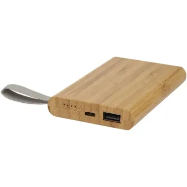 Batería externa de 5000 mAh de bambú Madera de bambú - Dafo