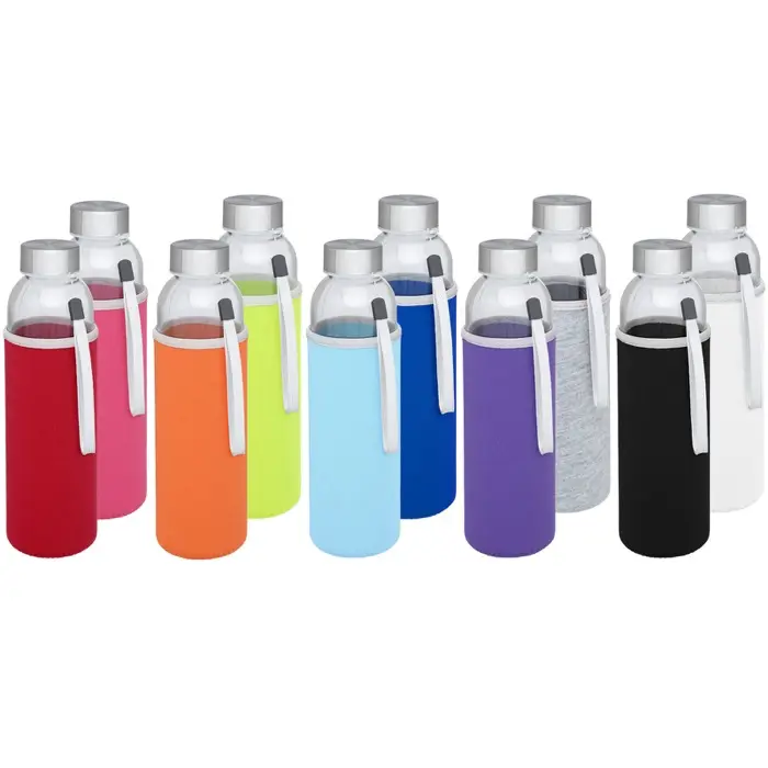 Botella de vidrio de 500 ml Vidrio, Neopreno, Acero inoxidable - Kihu miniatura 4