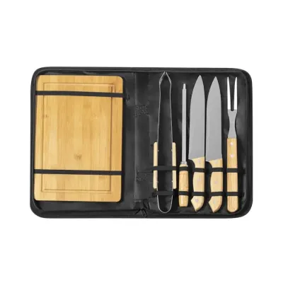 Set Barbacoa Madera/ Acero Inox/ Bambú - Hivo