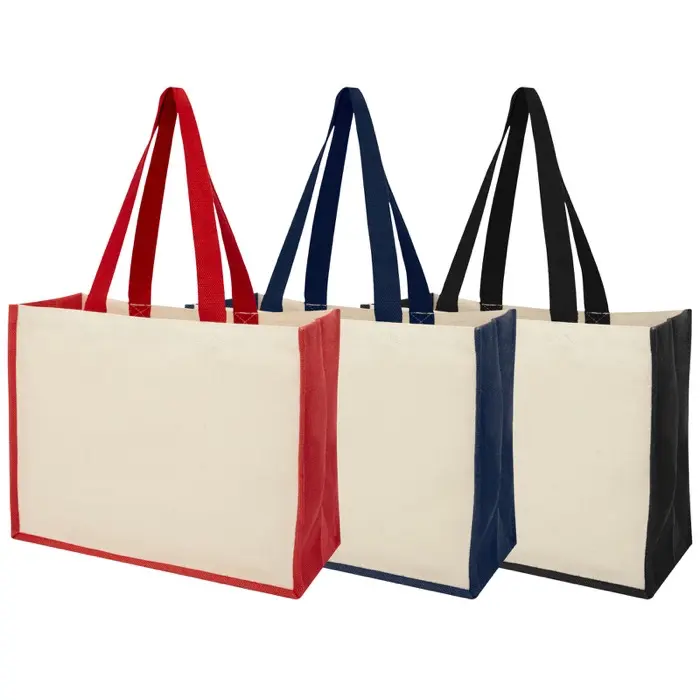 Bolsa Tote para la compra de lona y yute de 320 g/m² Lona, 320 g/m2, Yute, 330 g/m2 - Lapi miniatura 4