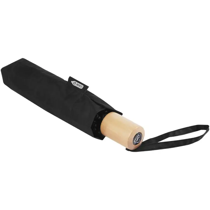 Paraguas plegable de 21" de PET reciclado resistente al viento Poliéster de tafetán de tereftalato de polietileno reciclado - Tiri miniatura 4