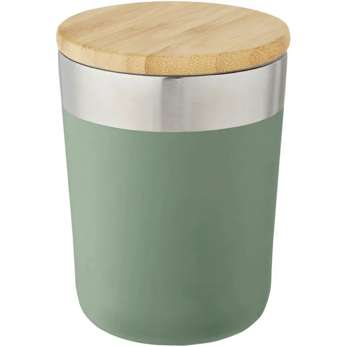 Vaso de 330 ml de acero inoxidable con aislamiento al vacío de cobre y tapa de bambú Acero inoxidable, Madera de bambú - Kiti miniatura 4
