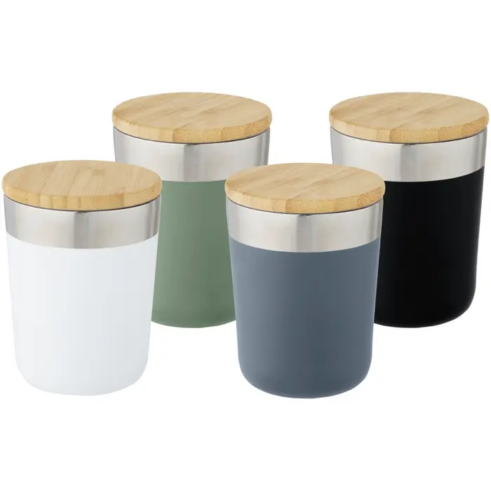 Vaso de 330 ml de acero inoxidable con aislamiento al vacío de cobre y tapa de bambú Acero inoxidable, Madera de bambú - Kiti miniatura 6