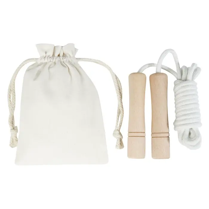 Cuerda de saltar de madera en bolsa de algodón 85% Algodón, 15% Poliéster, Madera de haya - Xoyo miniatura 4