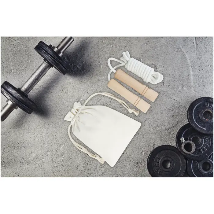 Cuerda de saltar de madera en bolsa de algodón 85% Algodón, 15% Poliéster, Madera de haya - Xoyo miniatura 5