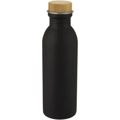 Botella de acero inoxidable de 650 ml Acero inoxidable, Madera de bambú, Plástico de silicona - Quge