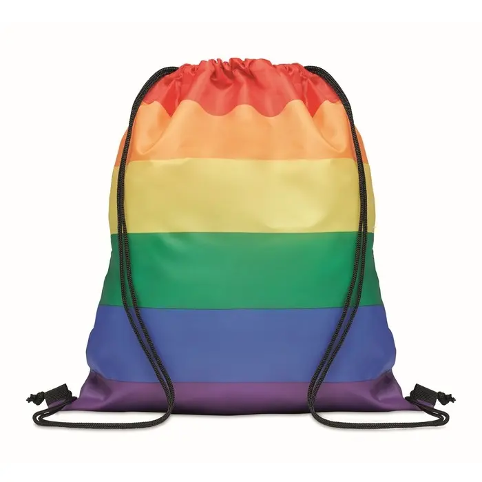 Bolsa cuerdas rainbow de RPET RPET - Hiro miniatura 1