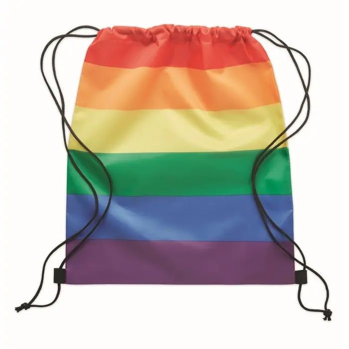 Bolsa cuerdas rainbow de RPET RPET - Hiro miniatura 3
