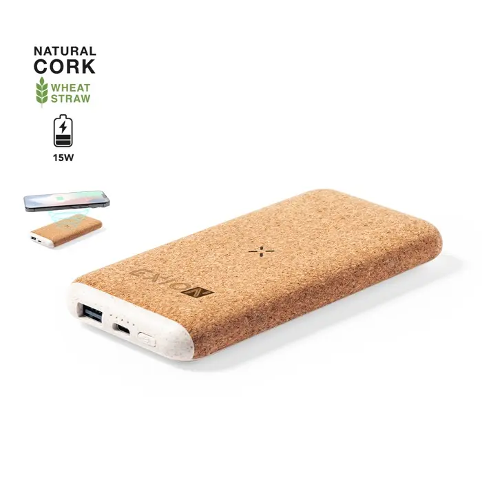 Power Bank Corcho/ Caña de Trigo/ ABS - Gaki miniatura 2