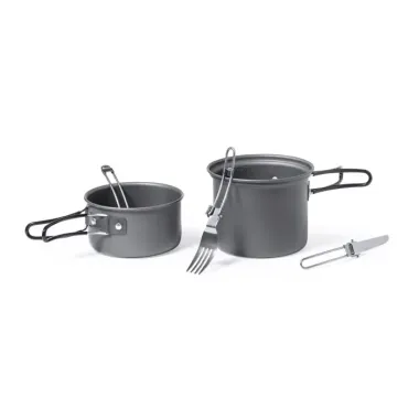 Set Menaje Camping Acero Inox/ Aluminio - Vibi