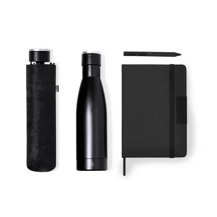 Set Paraguas Pongee 190T RPET, Varillas Fibra de Vidrio, 21", Sistema Antiviento. Funda Pongee RPET - Pawe miniatura 1