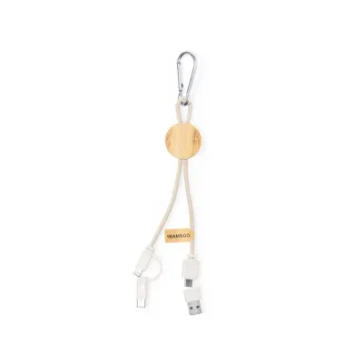 Cable Cargador Caña de Trigo/ ABS/ Bambú/ Algodón - Geqo