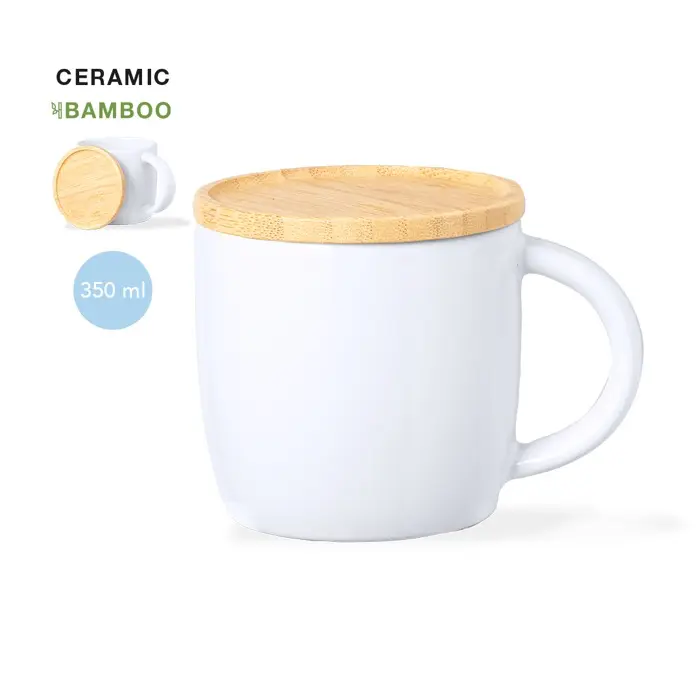 Taza Cerámica/ Bambú - Hufe miniatura 2