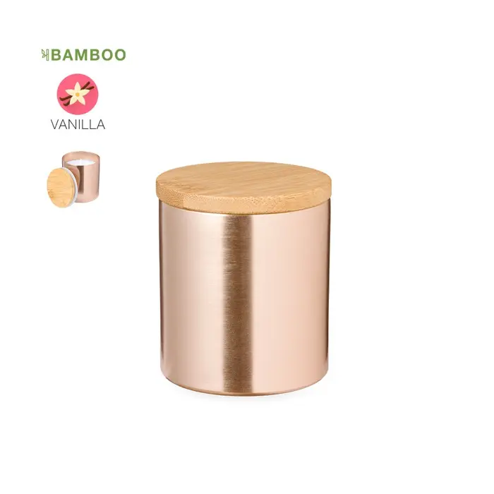 Vela Aromática Aluminio/ Bambú - Wiwe miniatura 2