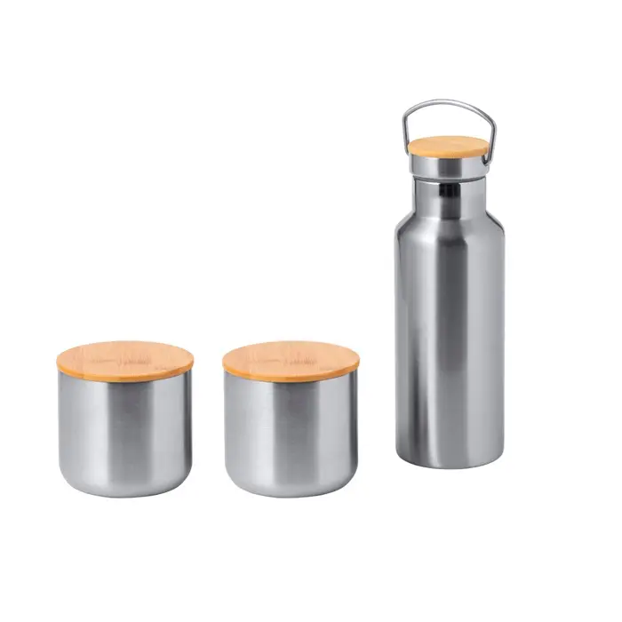 Set Acero Inox/ Bambú - Tiji miniatura 1