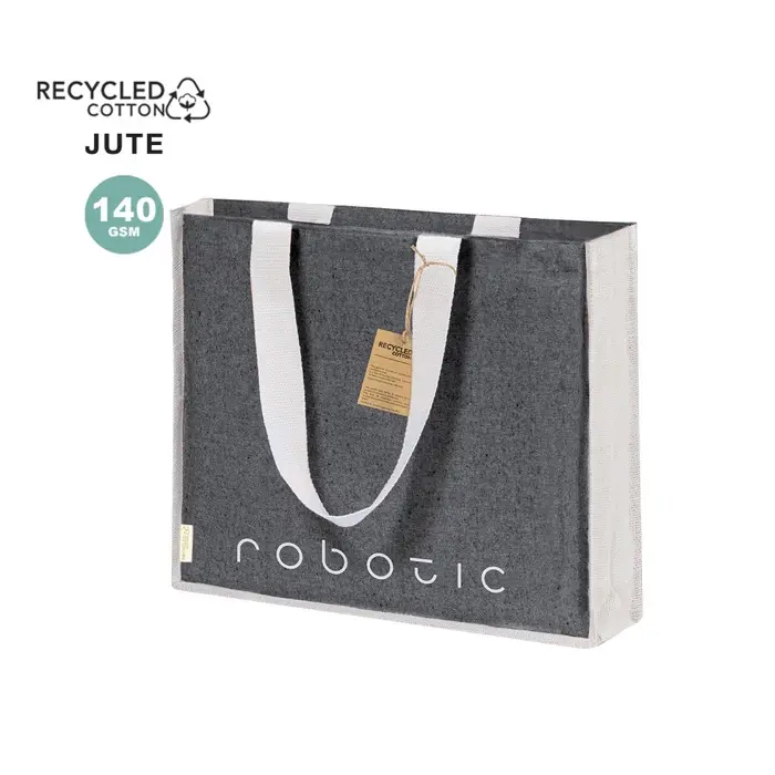 Bolsa 100% Algodón Reciclado 140 g/ m2/ Yute - Fuci miniatura 2