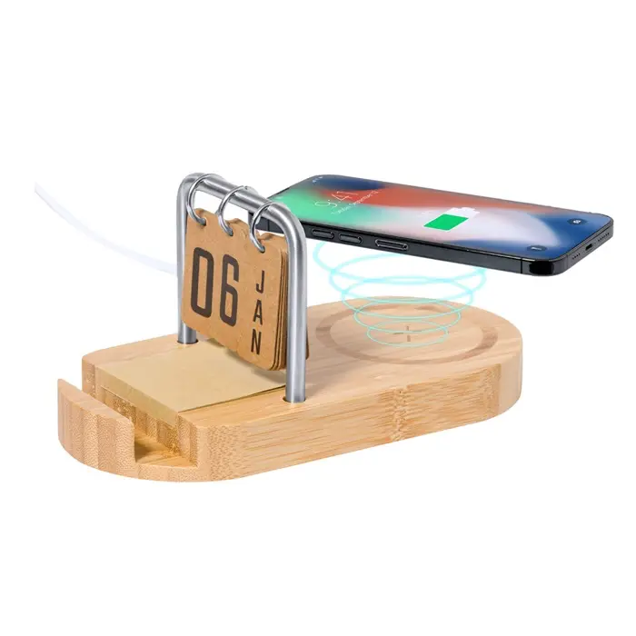 Cargador Multifunción Bambú/ Metal - Zoto miniatura 4