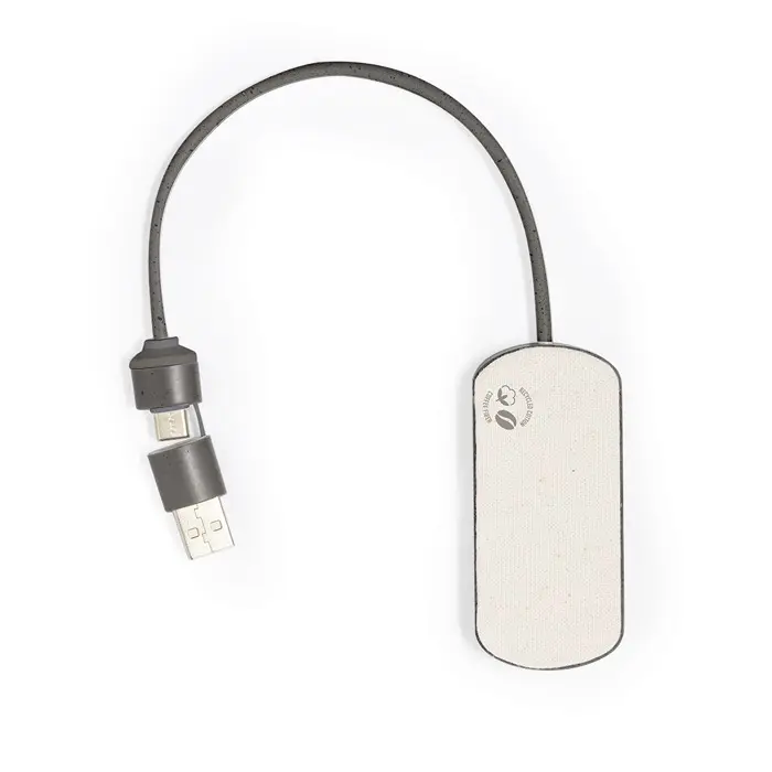 Puerto USB Fibra de Café/ ABS/ Algodón Reciclado - Yomi miniatura 1
