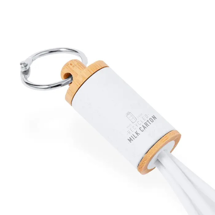 Cable Cargador Cartones de Leche Reciclados/ Bambú - Bifa miniatura 3