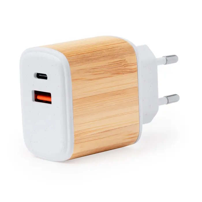 Cargador USB Caña de Trigo/ ABS/ Bambú - Xazo miniatura 3