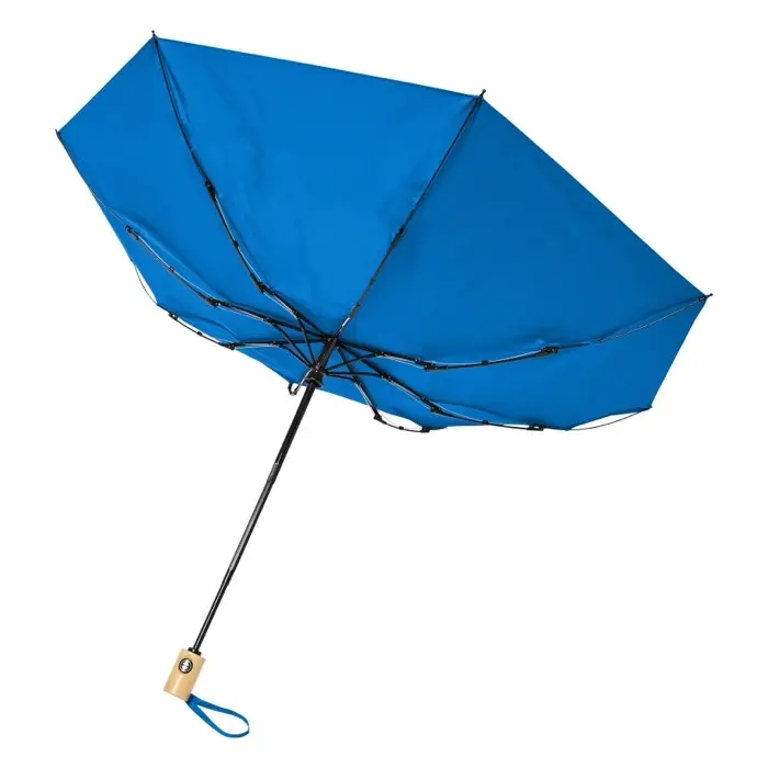 Paraguas automático plegable material reciclado PET de 21" Poliéster de tafetán de tereftalato de polietileno reciclado - Piza miniatura 3