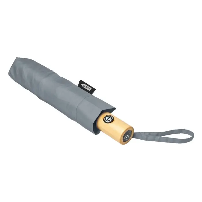 Paraguas automático plegable material reciclado PET de 21" Poliéster de tafetán de tereftalato de polietileno reciclado - Piza miniatura 5