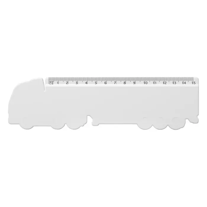 Regla de plástico reciclado con forma de camión de 15 cm Plástico HIPS reciclado - Xoha miniatura 2