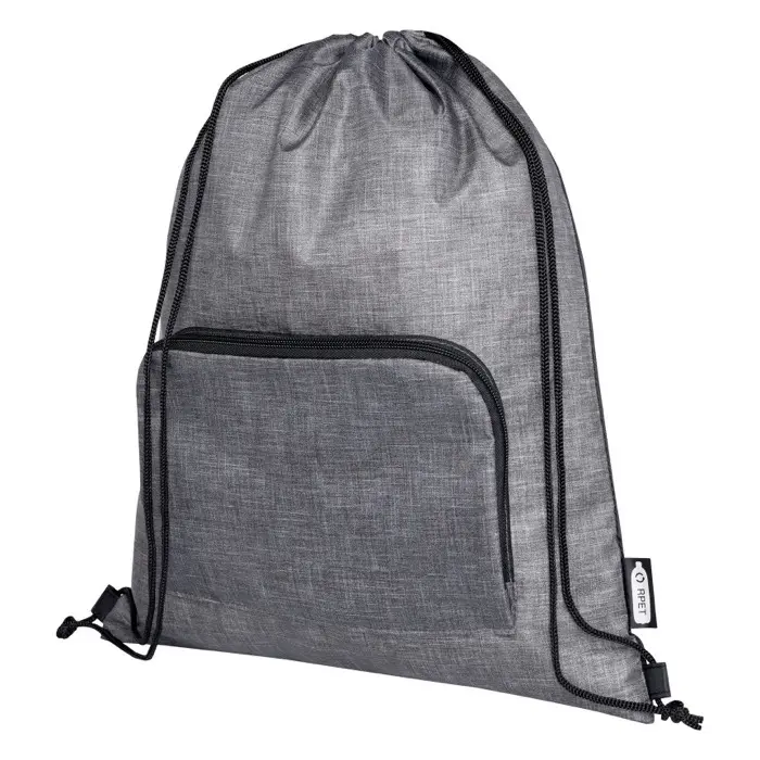 Bolsa con cordón plegable reciclada de 7L 210D Poliéster PET reciclado - Hena miniatura 1