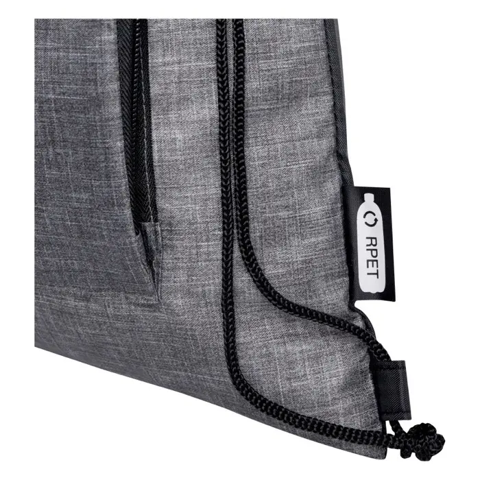 Bolsa con cordón plegable reciclada de 7L 210D Poliéster PET reciclado - Hena miniatura 7